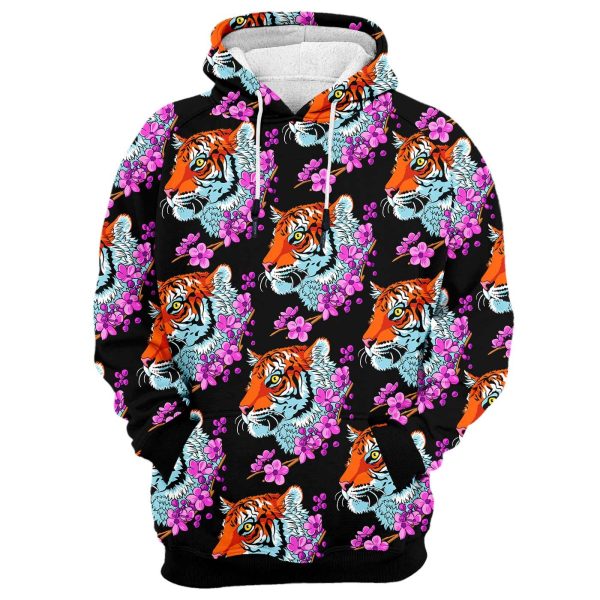 Tiger Sakura Hoodie Fashion