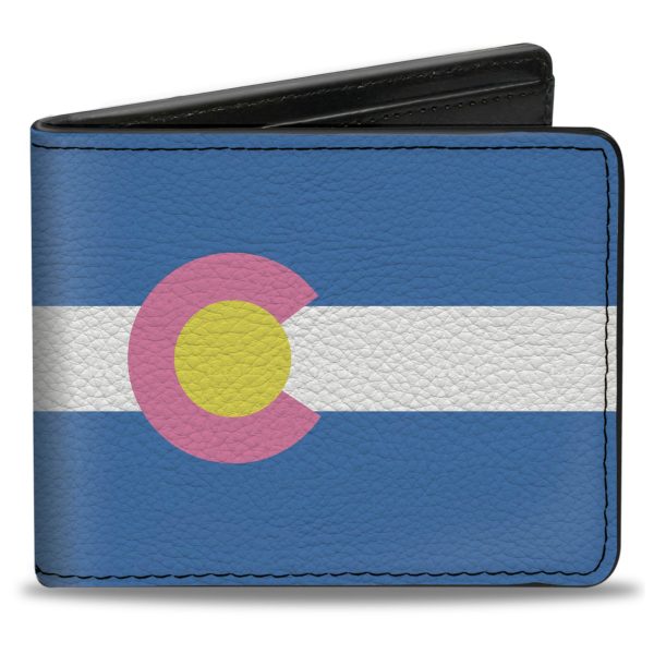 Bi-Fold Wallet - Colorado Flags Pastel Fashion